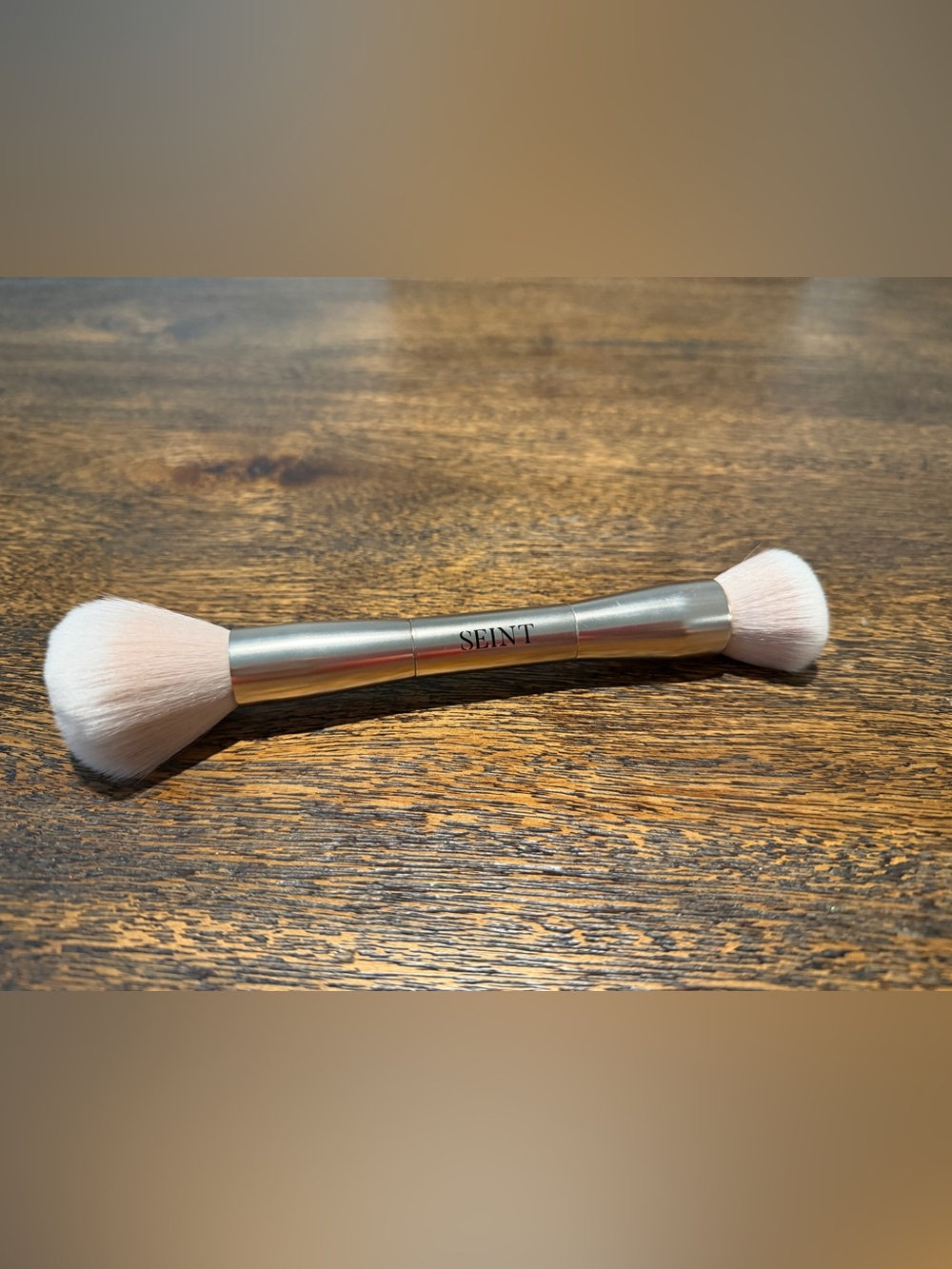 SEINT Dual-Ended Powder & Blending Brush - Pink Bristles